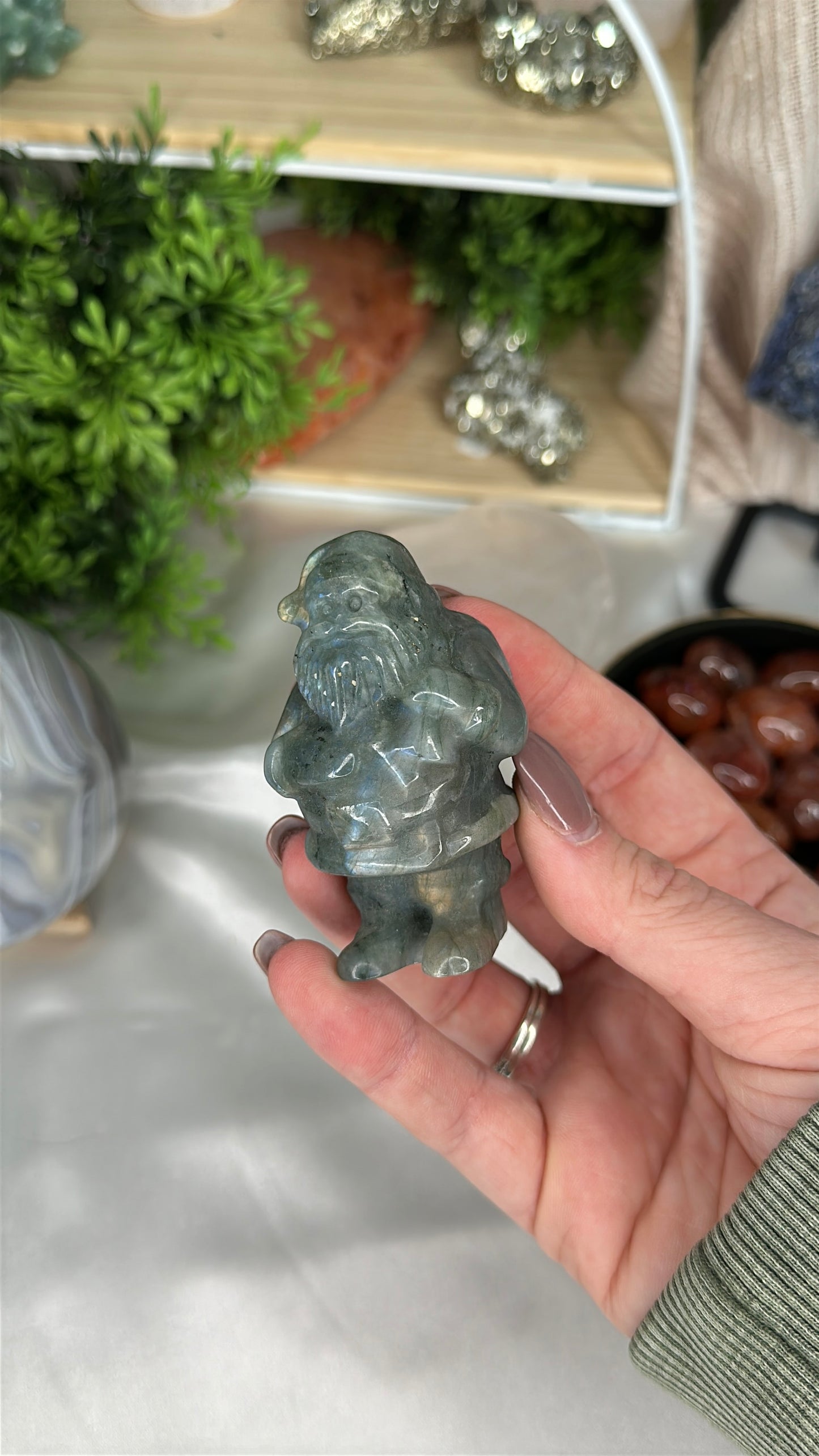 Labradorite Santa with Present Sack