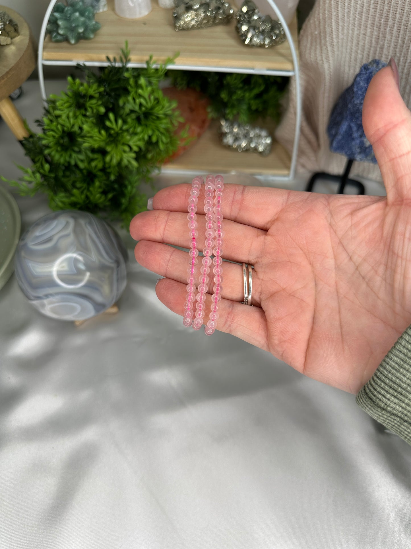 Rose Quartz Bracelet 4mm