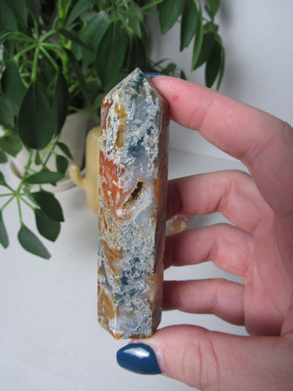 Carnelian Moss Agate Tower *YOU PICK*