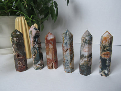 Carnelian Moss Agate Tower *YOU PICK*