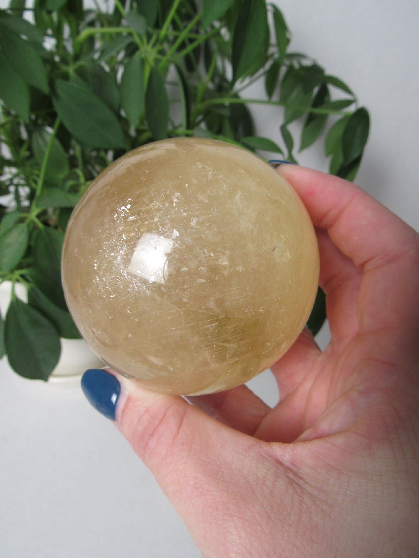 Honey Calcite Sphere