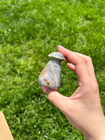 Blue Sea Jasper Mushroom