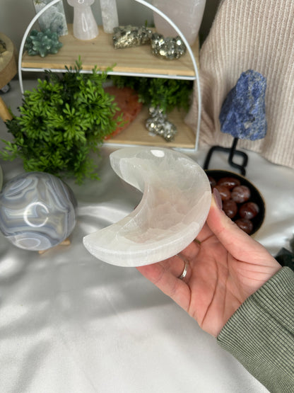 Moon Selenite Bowl Large