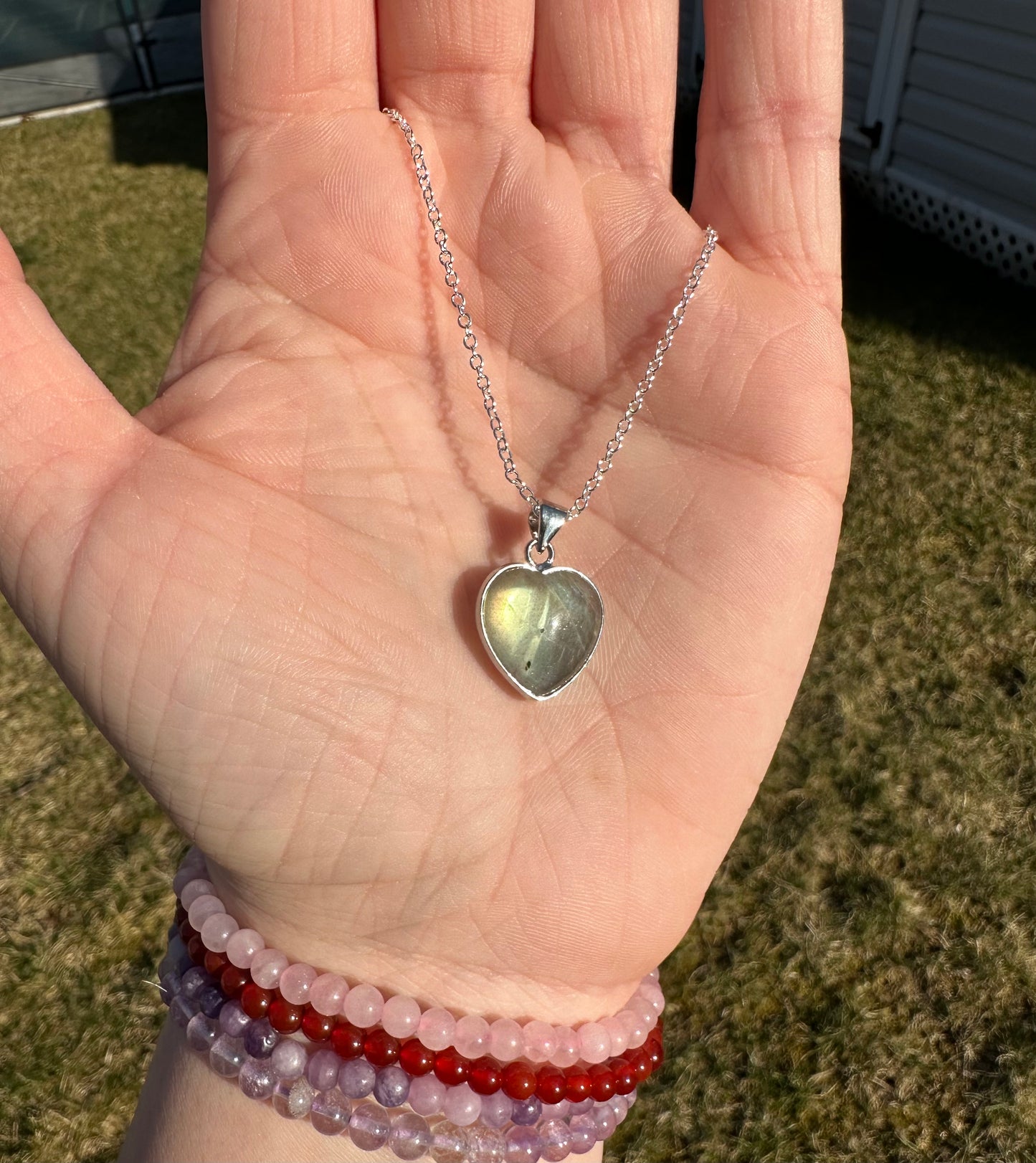 Labradorite Heart Pendant